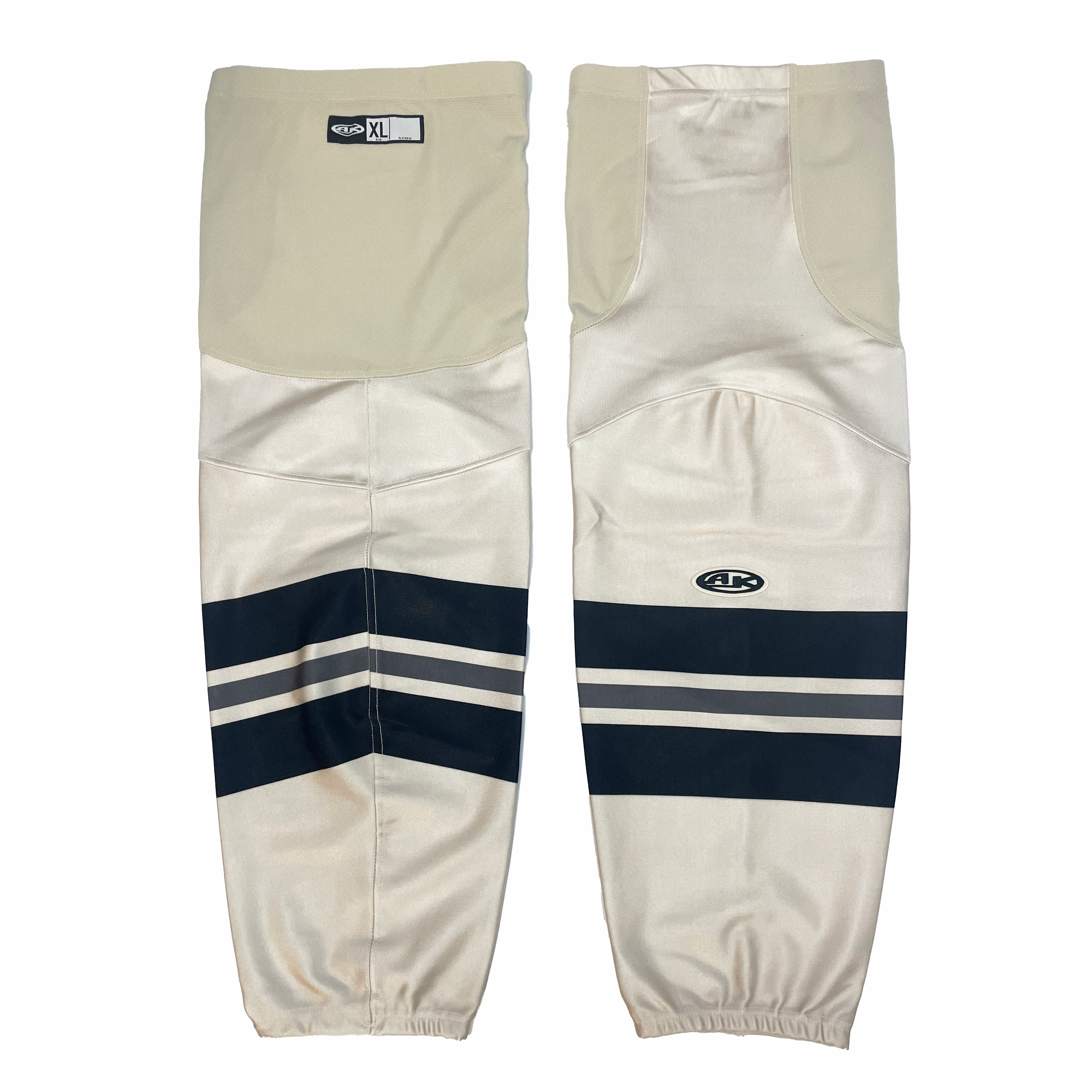 ECHL - Nouvelles chaussettes de hockey AK (crème/gris/noir)